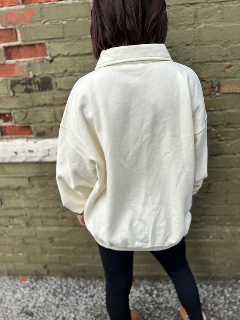 Crisp Morning Pullover-Ivory