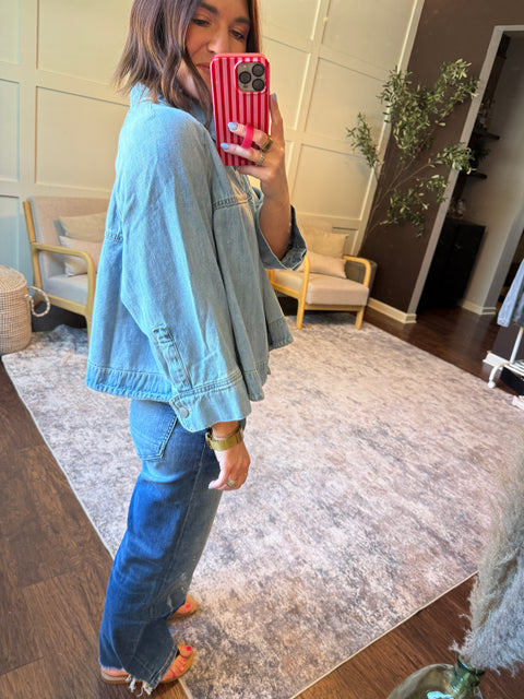 Cape Denim Jacket
