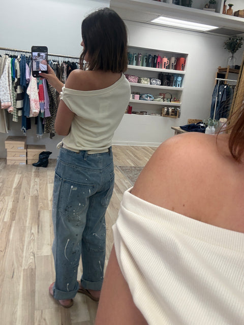painted rope denim-blue denim