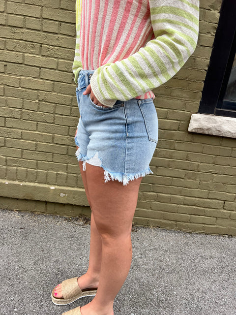 Cruising By Shorts - light wash
