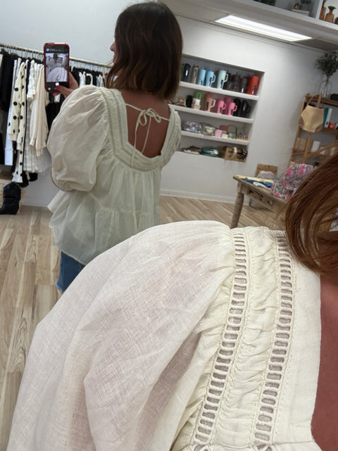 Voile Square Neck Top