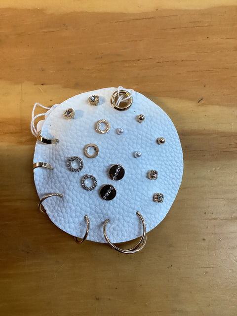 Stud + Hoop Leather Card Set - JEB516