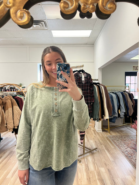 Living Right Henley-Olive