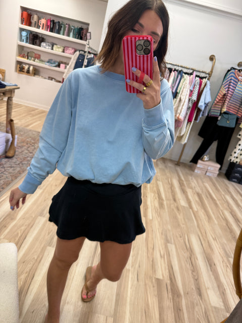 out + about pullover- denim drift