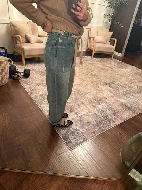 Paint Wash Barrel Denim