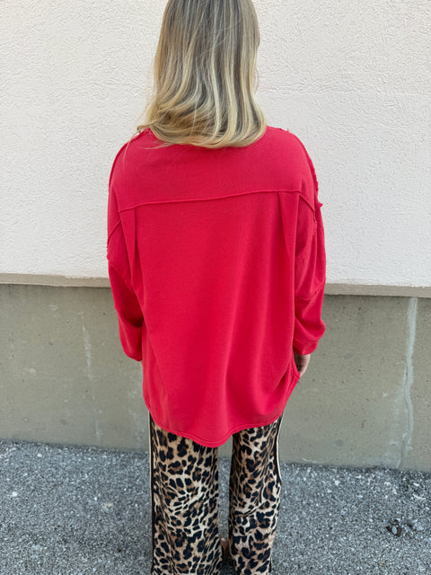 Effortlessly Relaxed Top-cherry