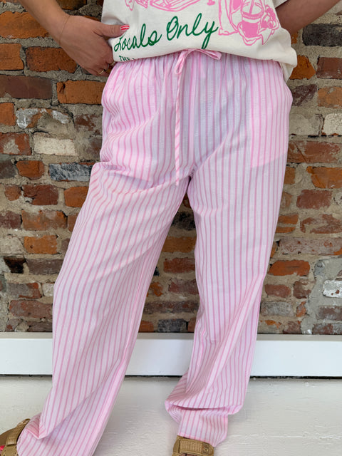 Pink Seersucker Pants
