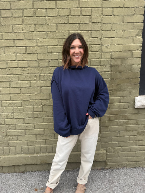 Easy Feeling Pullover-Navy