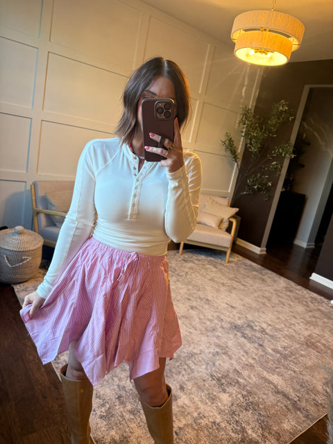 Asymmetrical Hem Skort-orchid