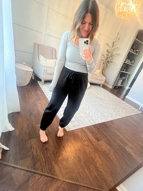 College Boyfriend Joggers - black