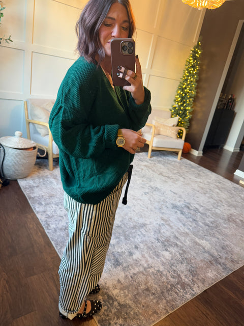 Here Always Cardi-Dk Green