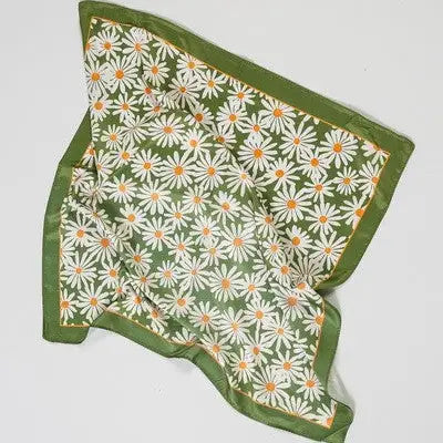 Floral Silk Bandana Scarves