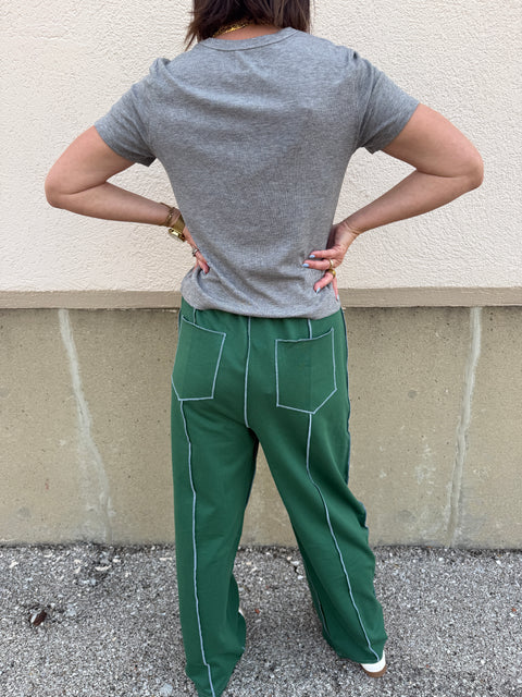 Contrast Stitch Sweats