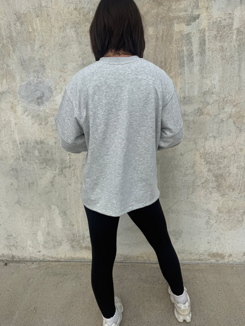 Easy Enough Top-Grey