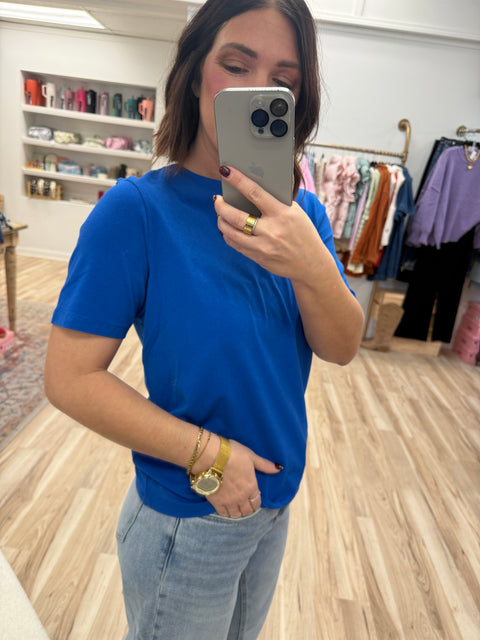 Classic Fit Tee-Indigo