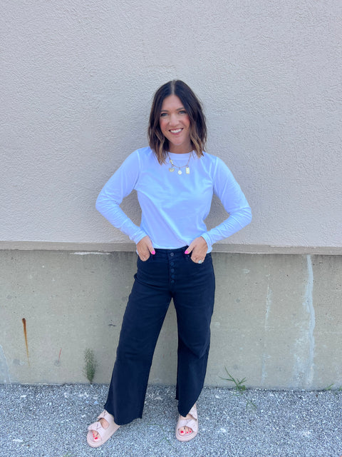 Classic Fit Long Sleeve-White