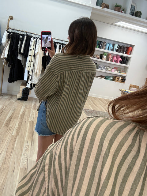 Ruffle Placket Blouse