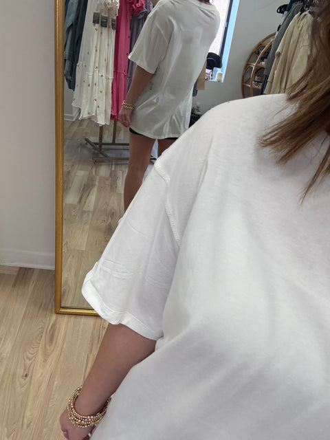 Boyfriend Tee-White
