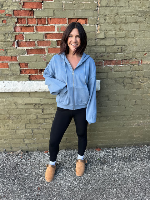 Running Errands hoodie-blue