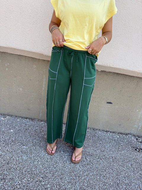 Contrast Stitch Sweats