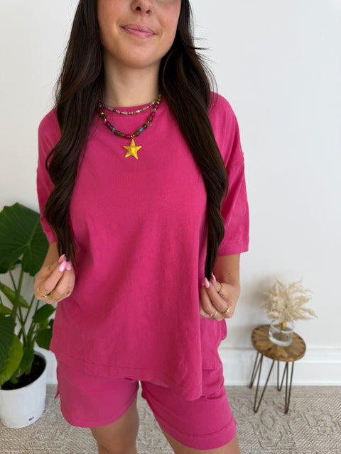 Coastal Drift Set-plum pink