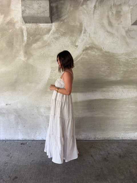 Mocha Striped Midi