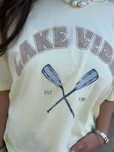Lake Vibes Graphic-Yellow