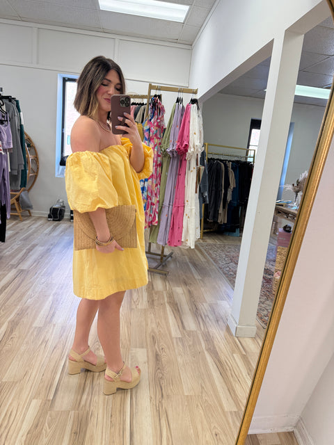 Stay Charming Dress-Lemon