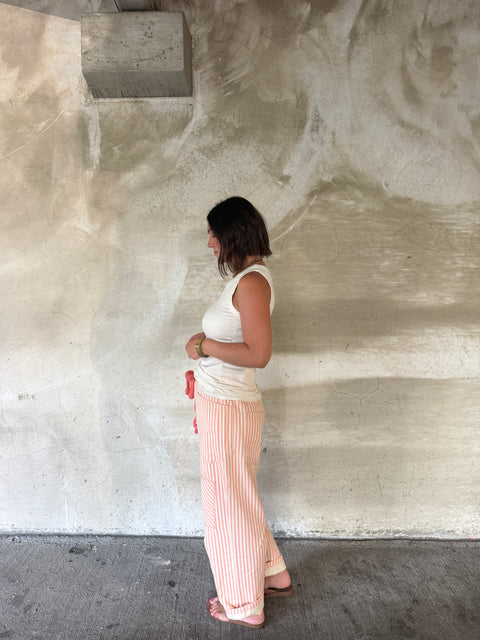 ribbed essential tank-vanilla