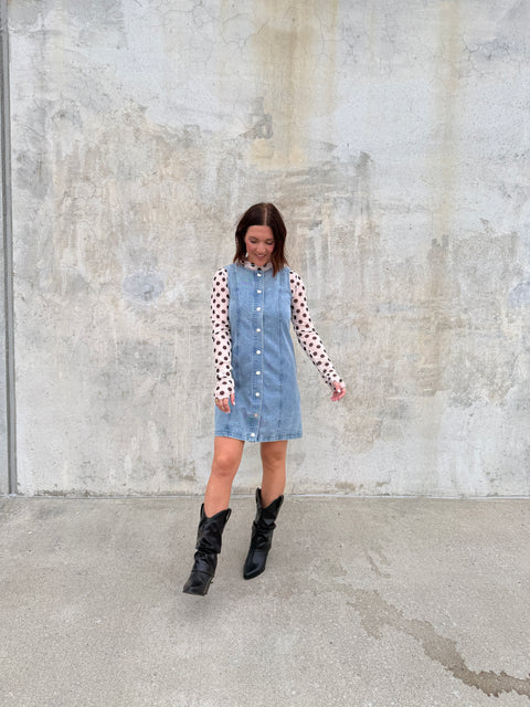 Button Up Denim Dress