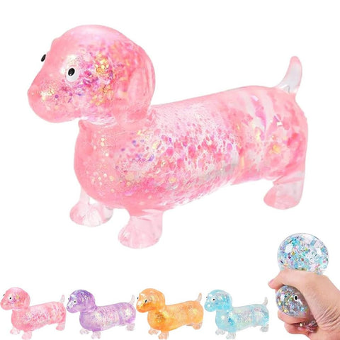 glitter dachshund squishy