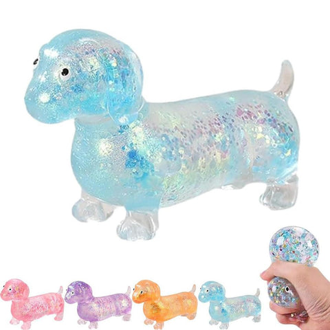 glitter dachshund squishy