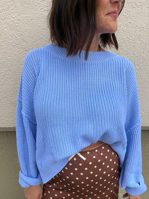 Simplicity sweater- Lt blue