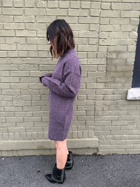 Perfect Timing Dress-Plum