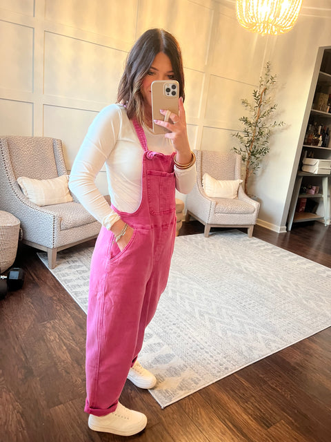 Good to Be Back Overalls - Pink