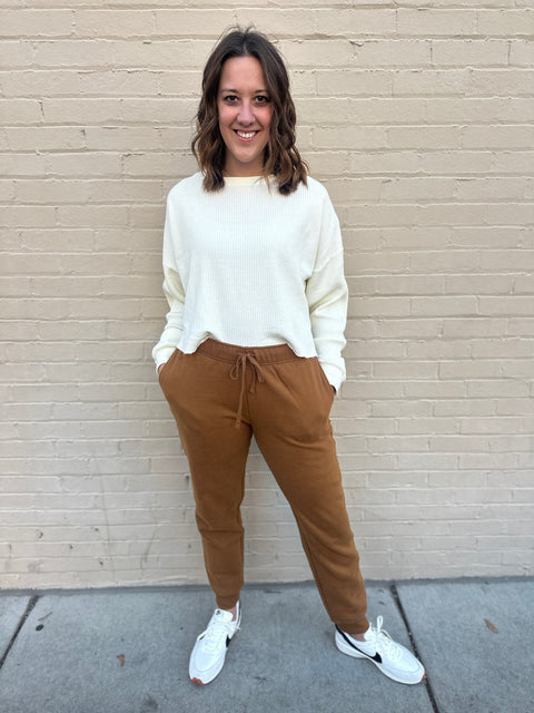 Drop off Joggers-Brown