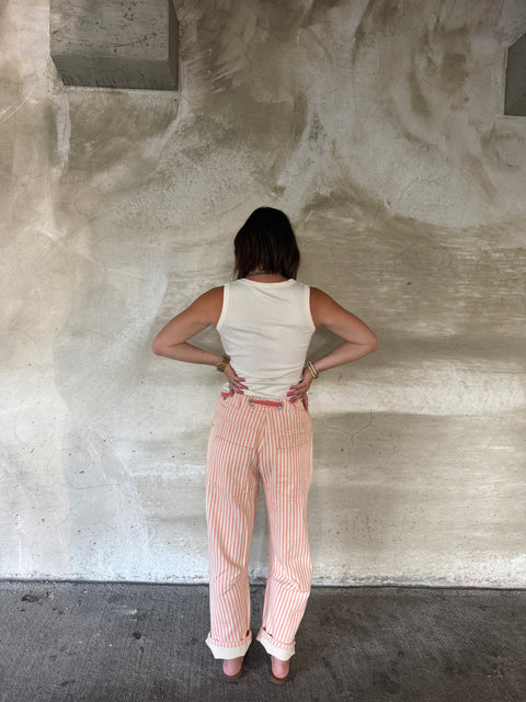 ribbed essential tank-vanilla