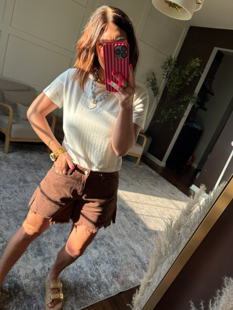 pointelle tee