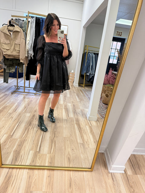 All is Calm Dress-Black