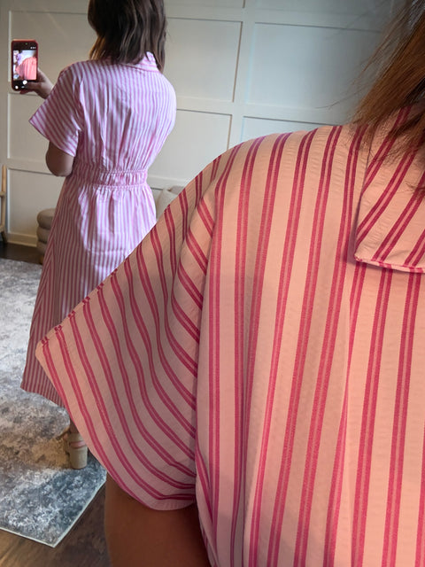 After Work Plans Dress-Pink