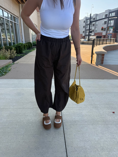 Mesa Barrel Pants-Coffee