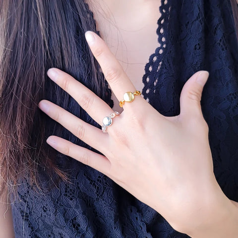brushed ring w/paperclip band