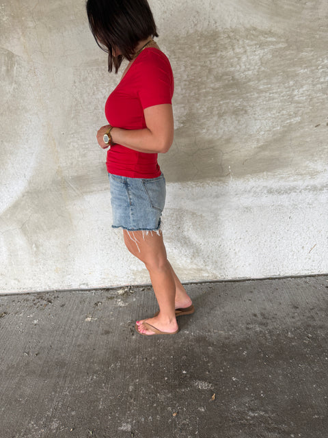 Done Deal Short Sleeve-red