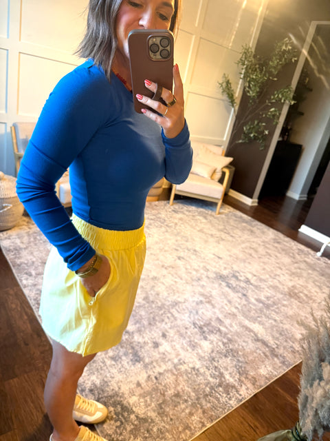 ribbed essential top-indigo