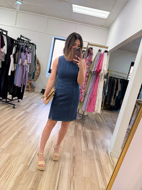 Hold Close Denim Dress
