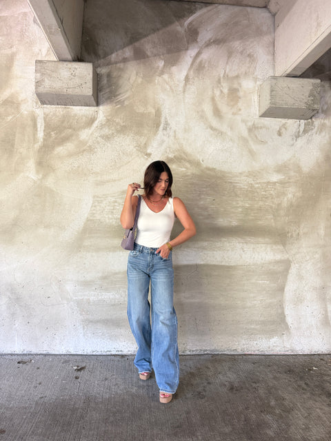 All Yours Bodysuit-White