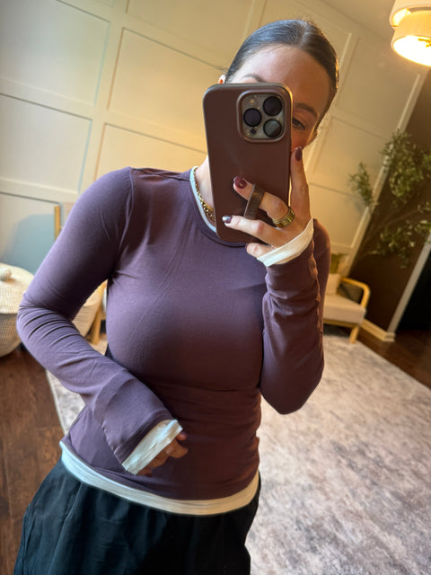 layered effect top-cocoa
