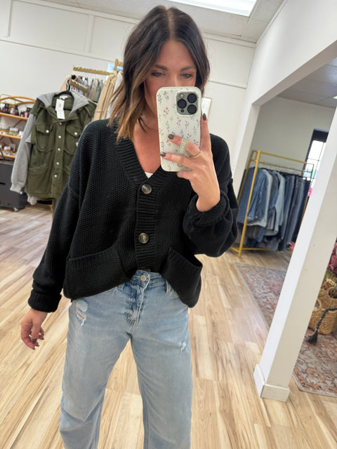Here Always Cardi-Black