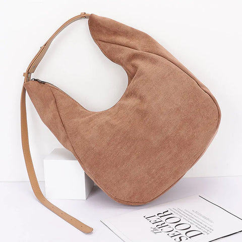 Suede Bindle Bag