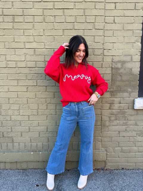 merry collared sweater
